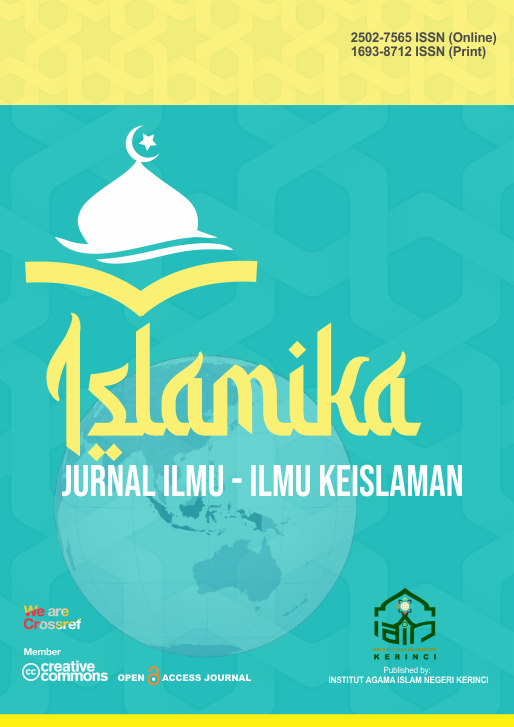 					View Vol. 22 No. 2 (2022): Islamika: Jurnal Ilmu-Ilmu Keislaman
				