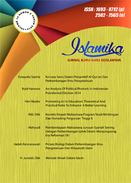 					View Vol. 14 No. 2 (2014):  Islamika : Jurnal Ilmu-ilmu Keislaman
				